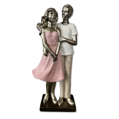Figura de resina personalizada amor recuerdo de boda estatua de pareja para regalo de deshierbe