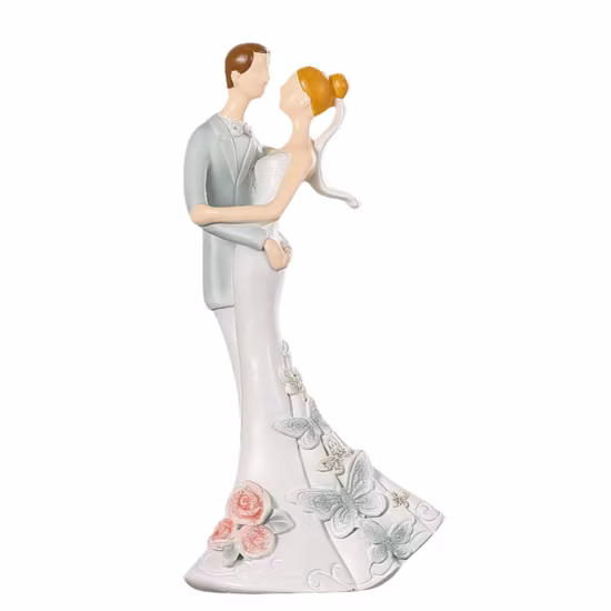 Figura de resina personalizada amor recuerdo de boda estatua de pareja para regalo de deshierbe