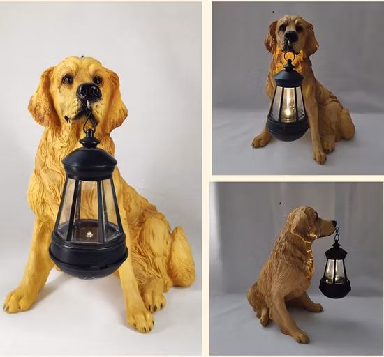 Excelente suministro directo de fábrica para perros, escultura de resina para decoración del hogar