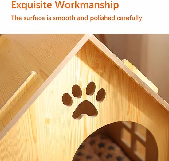 Casa para perros, nido para gatos al aire libre, caseta para mascotas, gran oferta, casas de animales de moda de madera desmontables de lujo con puerta