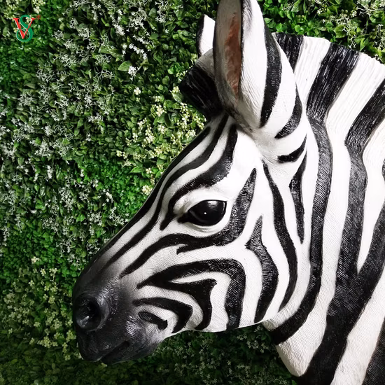 La ayuda modifica estatuas grandes de los animales de la cebra para requisitos particulares de la fibra de vidrio de la resina de los apoyos del partido