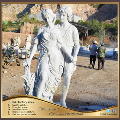 Estatua de pareja de amor de mármol de decoración interior