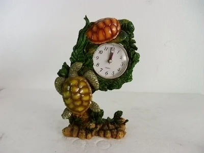 Reloj creativo, tortuga de resina, adorno decorativo de escritorio perfecto para manualidades