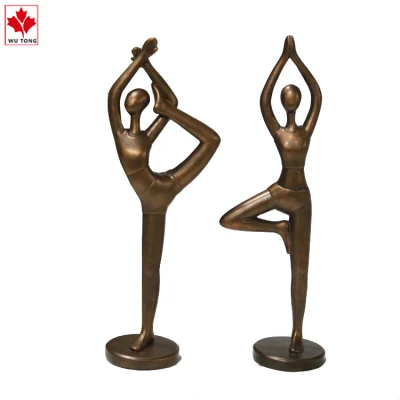 Resina Yoga Elegance Lady Yoga Set con postura Figura de yoga 3D