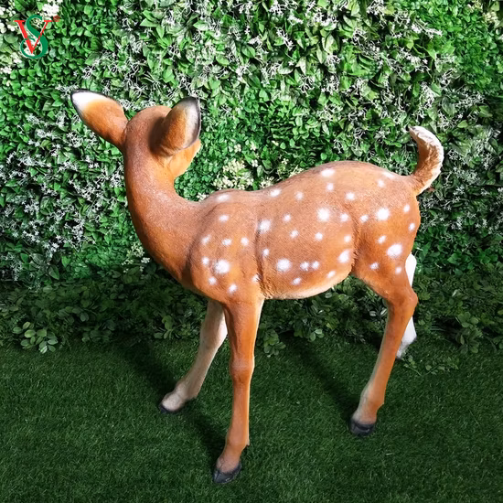 La ayuda modifica estatuas grandes de los animales para requisitos particulares de los ciervos de la fibra de vidrio de la resina de los apoyos del partido