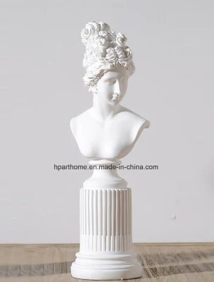 Muebles artificiales blancos concisos modernos de la estatuilla de la figura de Polyresin de la señora